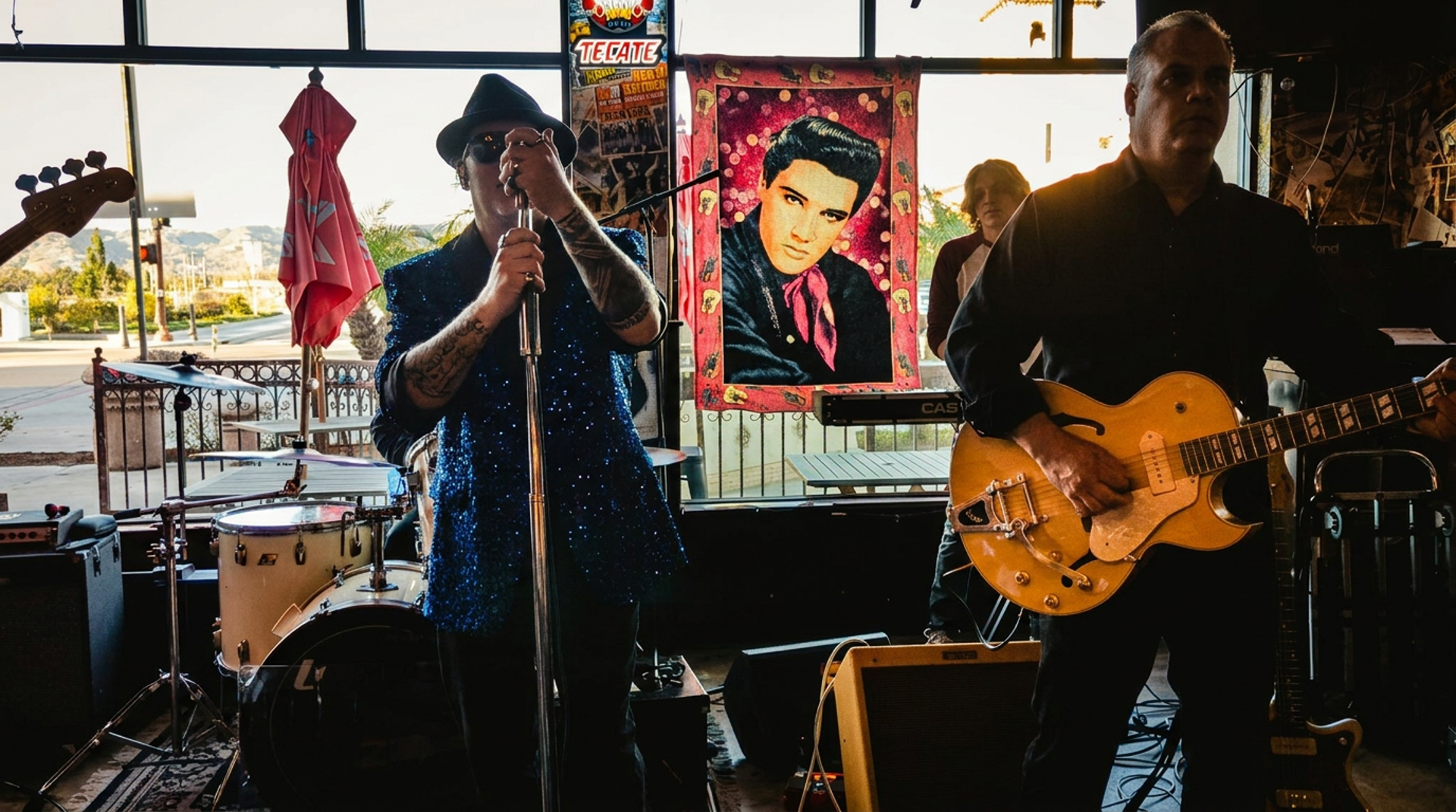 Bands perform right inside the cantina